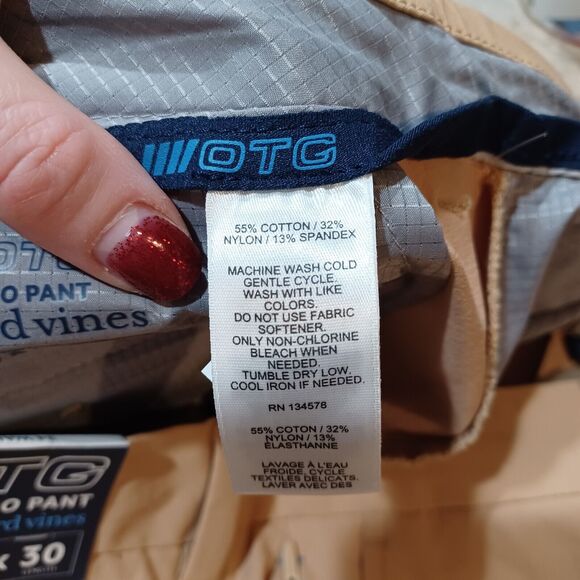 NWT Vineyard Vines On The Go OTG Performance Athletic Golf Pants 34x30" Biege - Picture 8 of 9